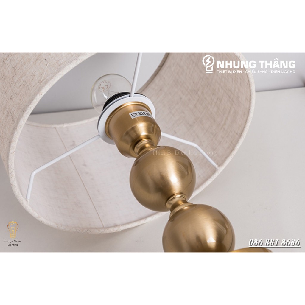 Đèn Ngủ Để Bàn S3069 Decor Vintage - Khung Kim Loại - Kiểu Dáng Sang Trọng - Tặng Kèm Bóng Led - Bảo Hành 12 Tháng