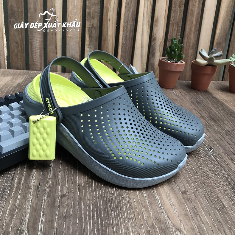 Dép Sục Cross Literide Màu Ghi Vàng | BigBuy360 - bigbuy360.vn