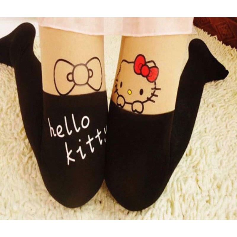 Quần tất giả bốt hình mèo kitty