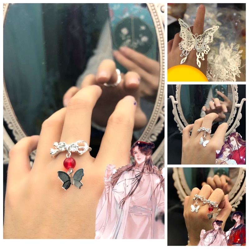 Khuyên tai nhẫn hoa thành tạ liên thiên quan tứ phúc có sẵn dùng làm phụ kiện cosplay chụp ảnh