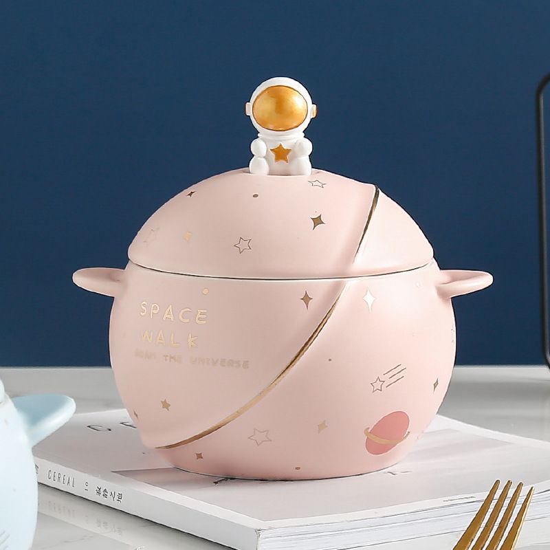 Tô Bát Ăn Mì Ăn Liền Súp Star Walk Vũ Trụ Thiên Hà Phi Hành Gia Quà Tặng Home Decor Trang Trí Nhà Cửa