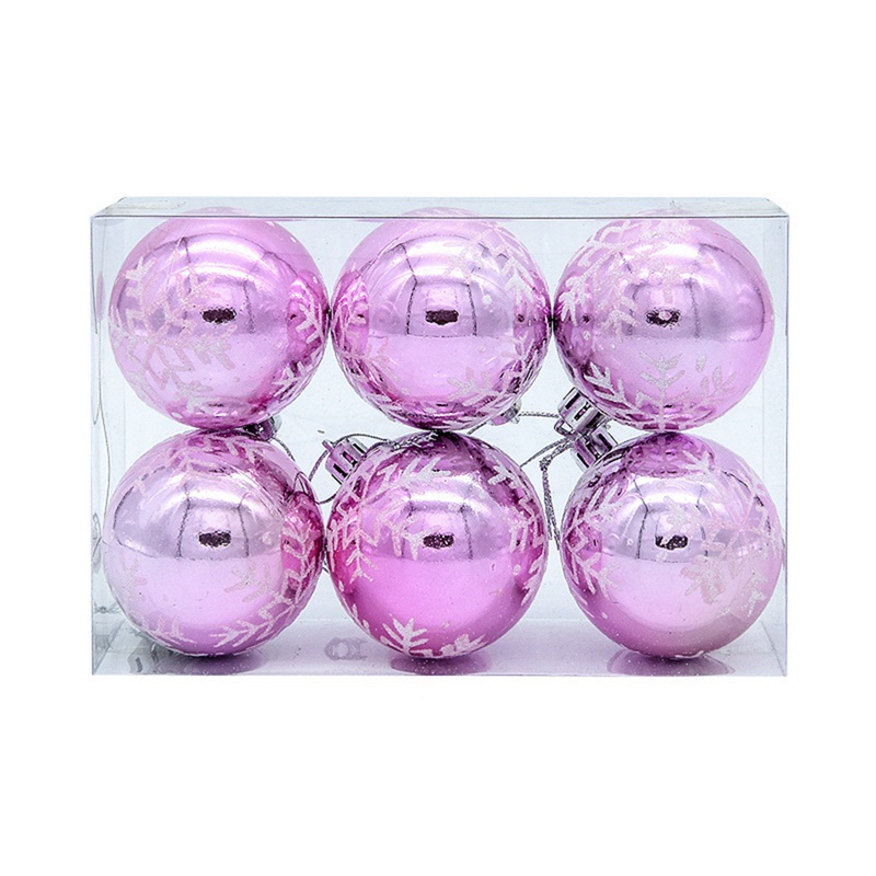 Set 6 Trái Châu 6cm Trang Trí Cây Thông Noel
