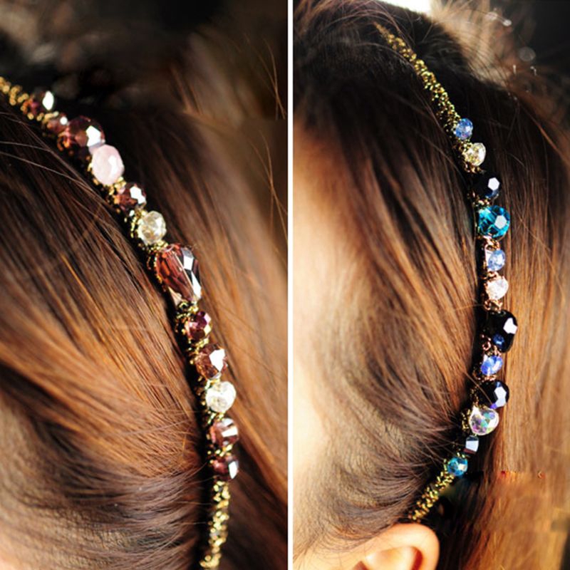 Cài tóc đính đá lấp lánh phong cách hàn quốc