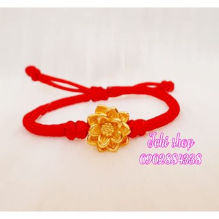 Vòng tay charm bạc hoa sen
