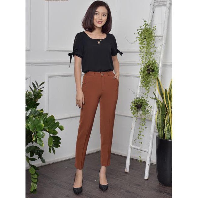 Quần Tây Công Sở - quần baggy nữ cạp cao