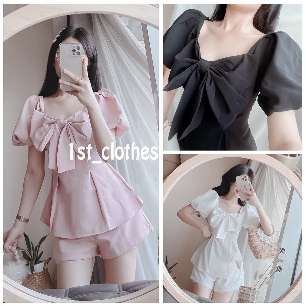 Set Bộ Đùi Nơ Phối Ren Xinh Xắn