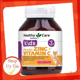 Viên nhai kẽm ZinC + Vitamin C Healthy Care mẫu mới