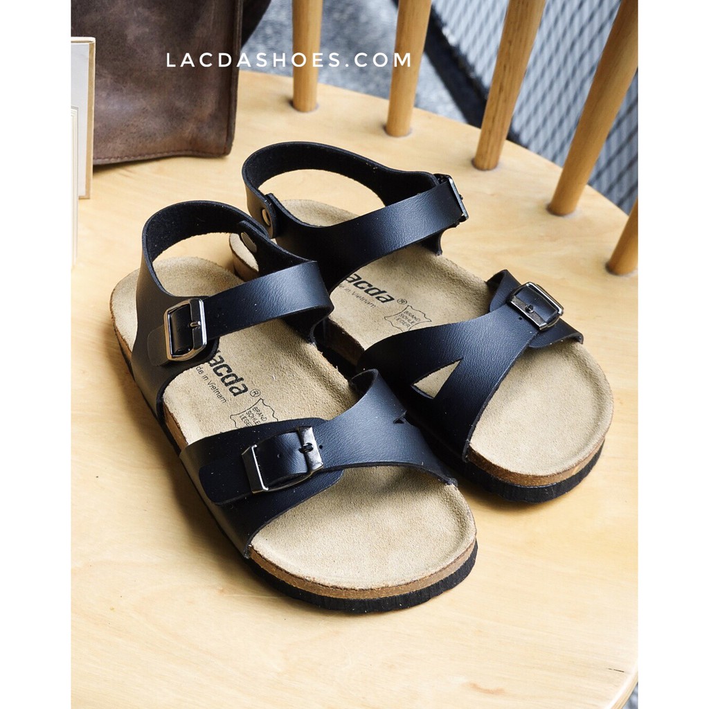 Sandal unisex Đế Trấu SB09 đen, trắng