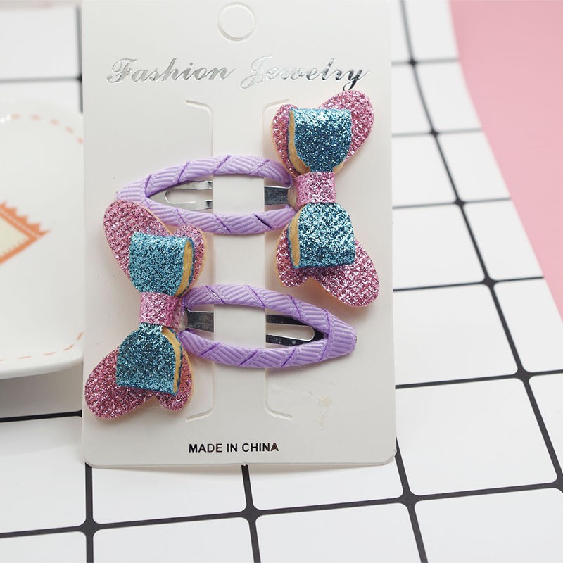 ☀ sunny ღ Baby Girls Hair Clips Hair Accessories Bowknot Shape Hair Pin Princess Set