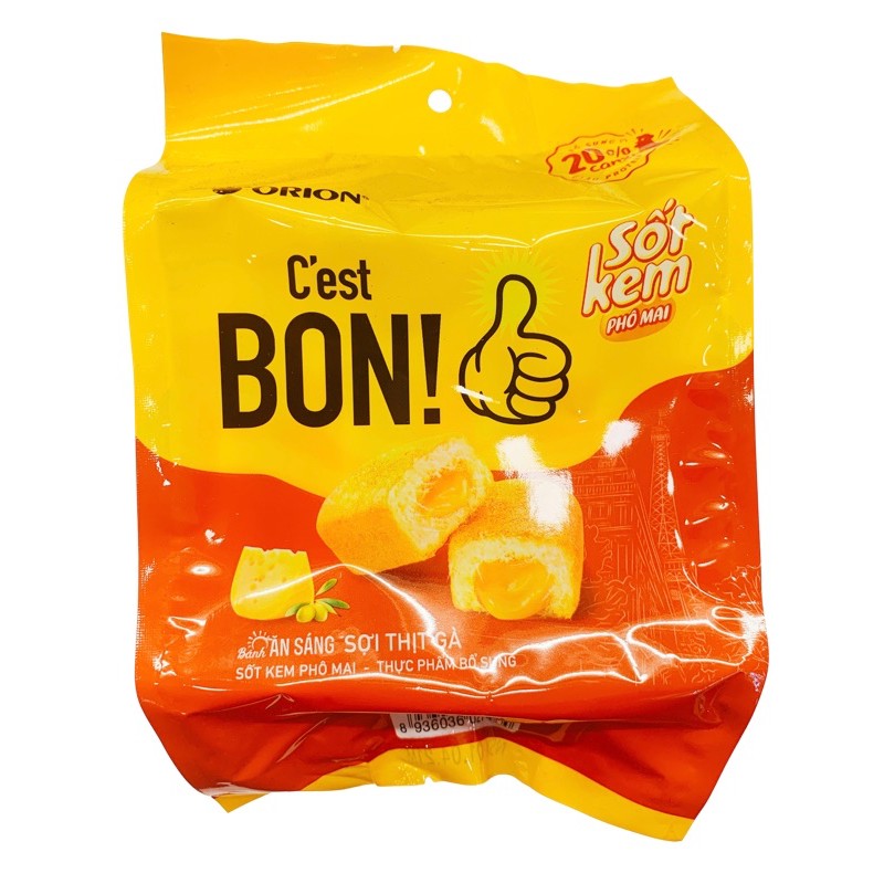 Bánh Ăn Sáng Sợi Thịt Gà C'est Bon Sốt Kem Phô Mai 100g ( 5 gói x 20g )