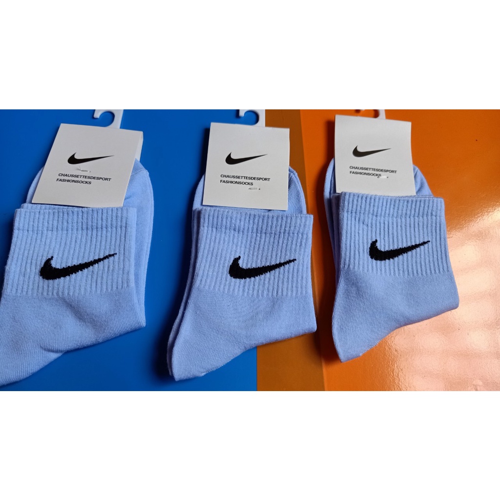Tất Cổ Cao, Cổ Lỡ Nhiều Màu NIKE Phong Cách Hàn Mềm Mại Dày Dặn