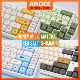 Keycap XDA Honey Milk/Matcha/Sea Salt/Shimmer nhiều màu dễ thương cho bàn phím cơ
