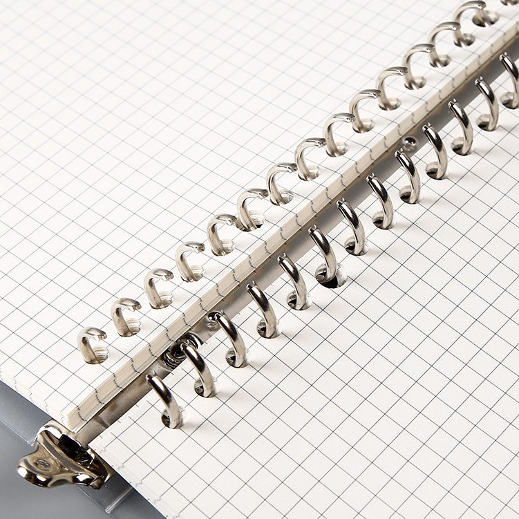 Sổ Còng Binder Bìa Nhựa A5 Kèm 60 tờ giấy dày dặn/ Notebook thích hợp làm bullet journal, planner, chi chép...