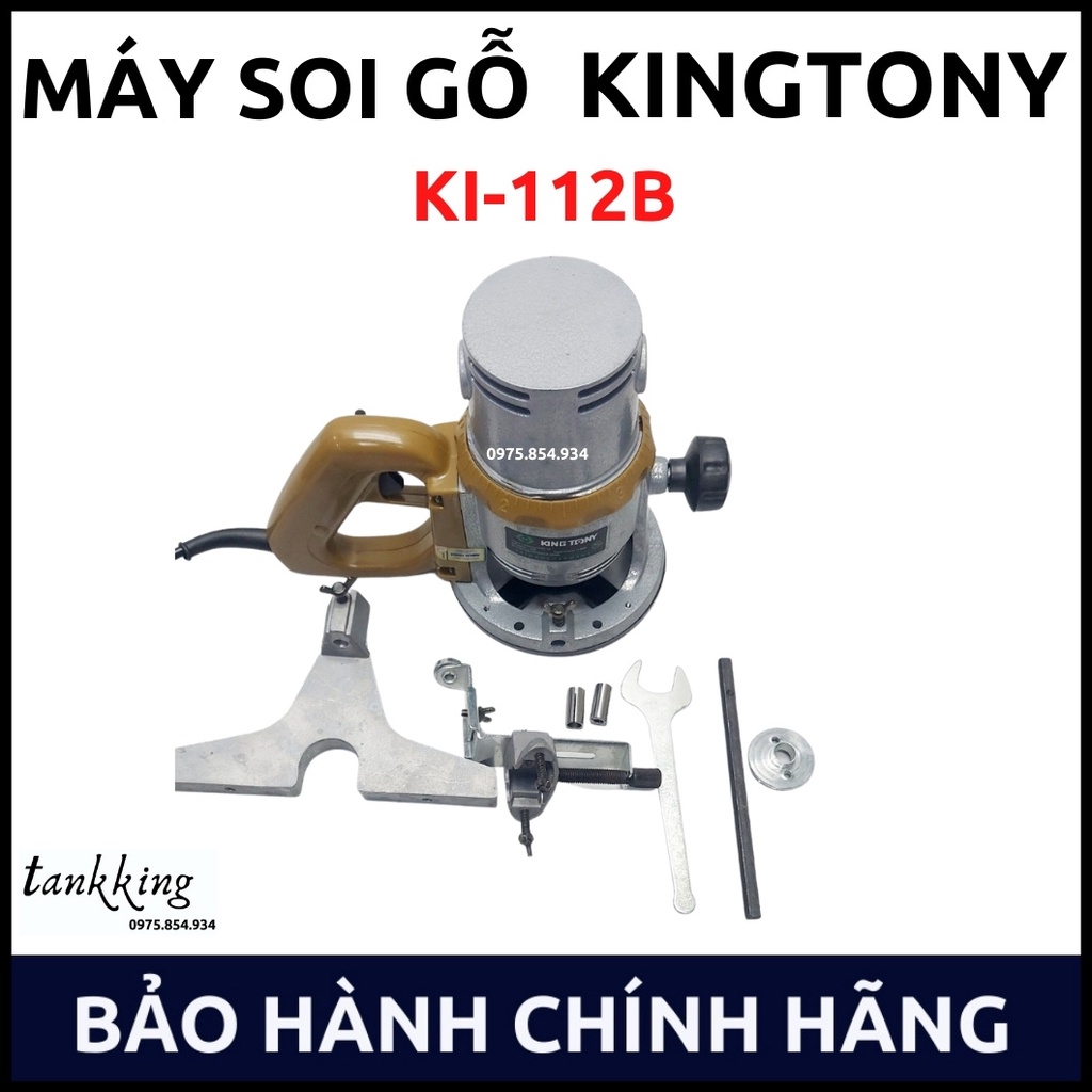 Máy soi gỗ - máy phay gỗ cầm tay kingtony KI-112 dây đồng 100%