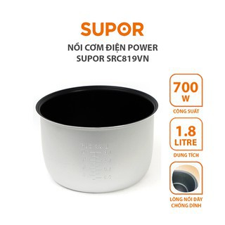 Nồi cơm điện Power Supor SRC819VN 1.8L - ĐIỆN MÁY TỐT HD - [Hàng chính hãng Supor][Bảo hành toàn quốc]