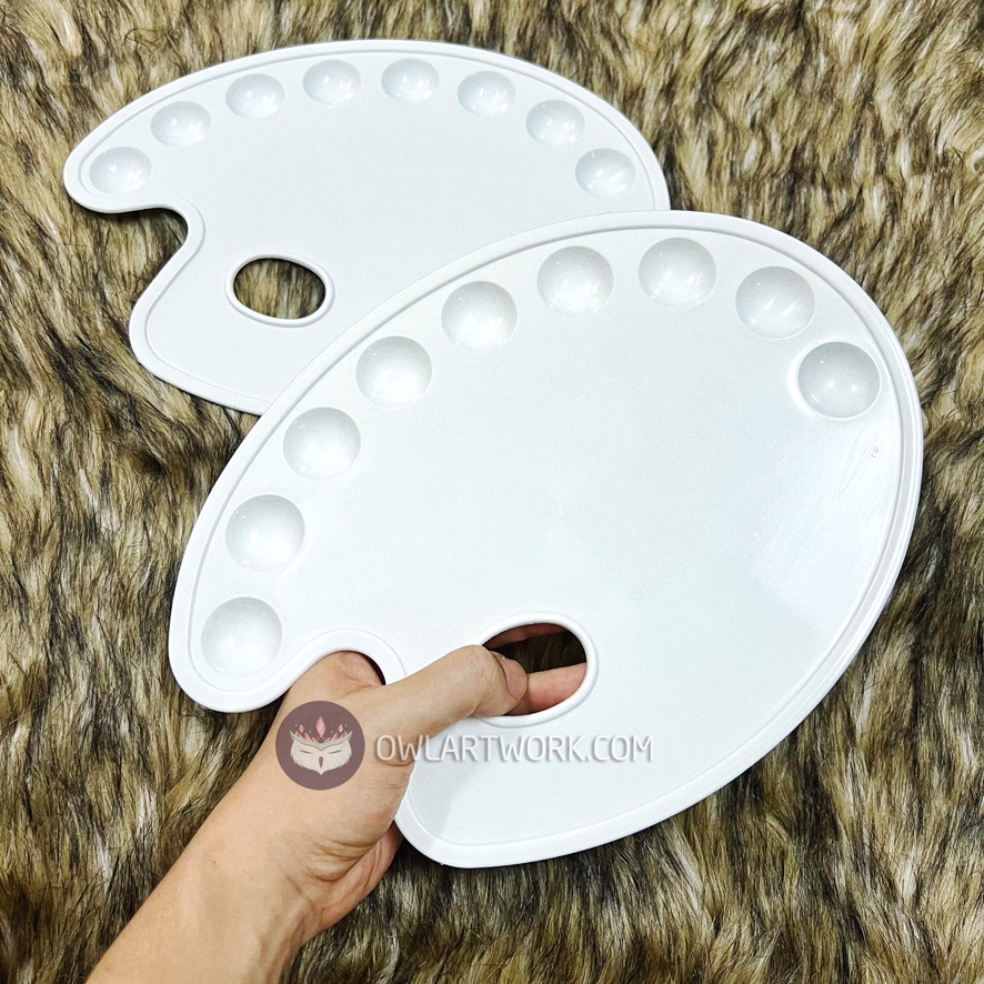 [CÚ TUYẾT] Xô Rửa Cọ 3 Ngăn, Khay Vỉ Pha Màu Cao Cấp Tổng Hợp Các Loại