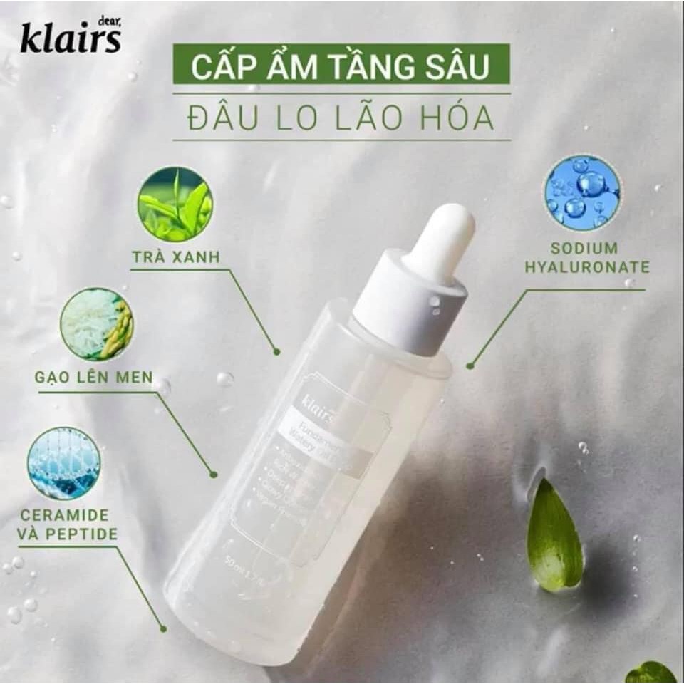 Tinh chất dưỡng ẩm Klairs Fundamental Watery Oil Drop 50ml