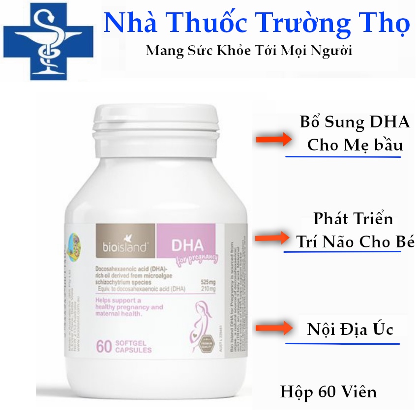 Viên uống bổ sung vitamin cho bà bầu Bio Island DHA 60 viên