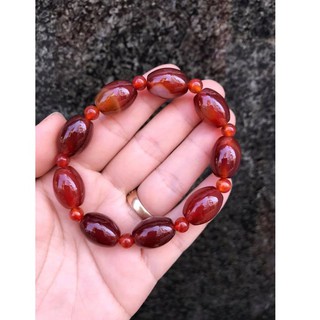 VÒNG TAY LU THỐNG ĐÁ MÀU ĐỎ 12LY