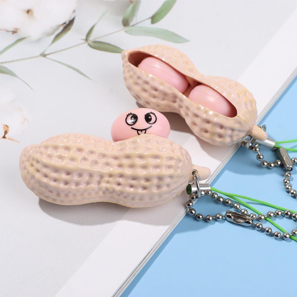 Móc Khóa Hình Hạt Đậu Phộng Bóp Để Giảm Căng Thẳng