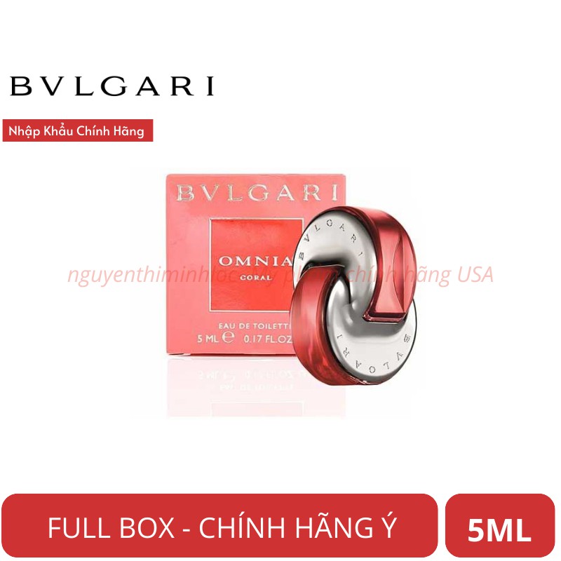 Nước hoa Mini Nữ BVLGARI Omnia Coral EDT 5ml Chính Hãng Ý