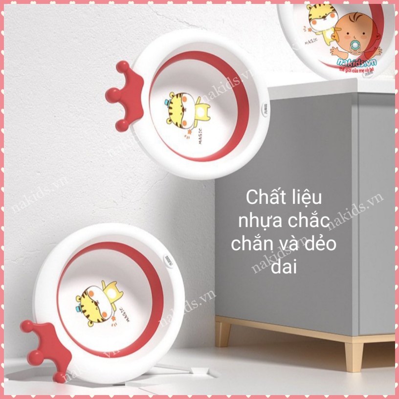 Chậu Rửa Mặt Gấp Gọn, Chậu Đi Sinh Hình Vương Miện Dùng Để Vệ Sinh Cá Nhân Cho Bé Và Cả Gia Đình MS103