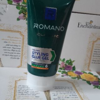 Gel vuốt tóc Romano 150g + gội 60g( cứng vừa. Siêu cứng. Giữ nếp)