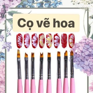 Cọ Vẽ Hoa 8 cây màu hồng