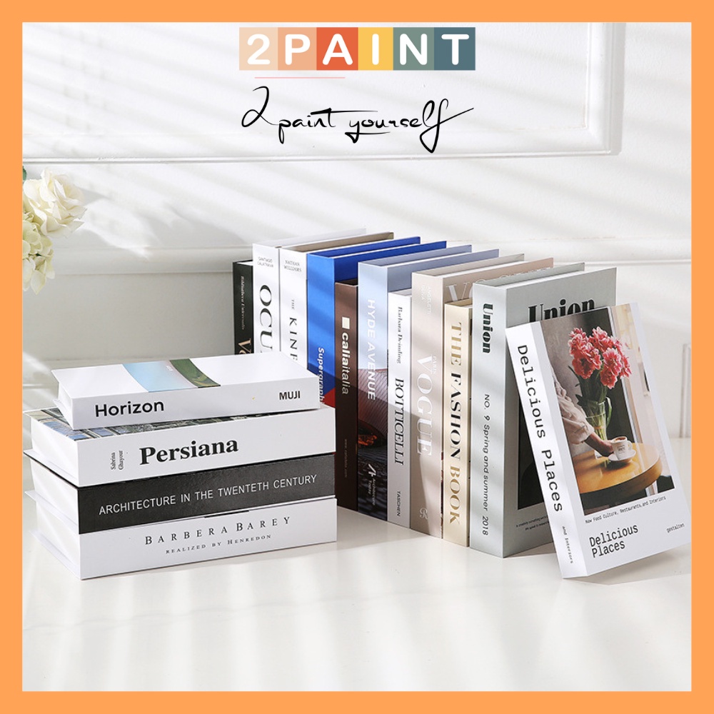 Sách giả decor trang trí phụ kiện chụp ảnh phong cách Bắc Âu 2Paint Decor