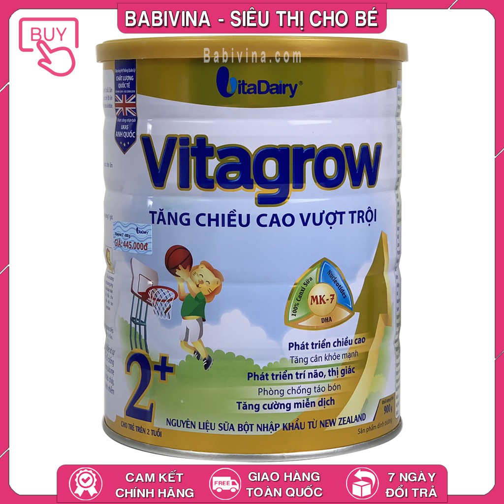 [LẺ GIÁ SỈ] Sữa Vitagrow 900g | Phát Triển Chiều Cao Tối Ưu | Mua Vitagrow Chính Hãng, Date Mới, Giá Tốt Nhất | Babivina