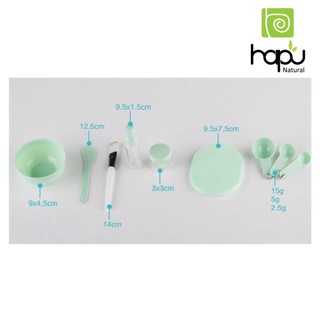 Bộ chén cọ trộn mặt nạ 9 món HaPganic