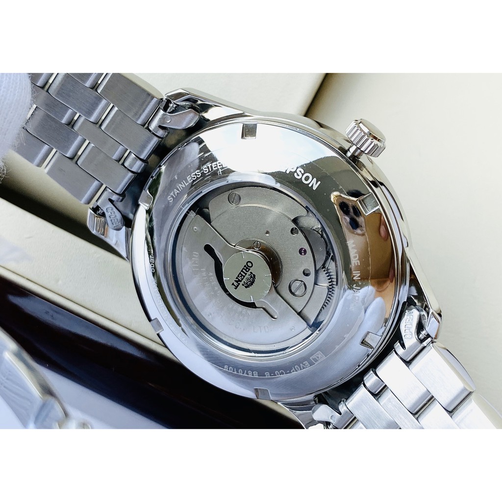 Đồng hồ Nam chính hãng Orient Automatic SEV0P002WH Mặt trắng,Lịch thứ ngày-Máy cơ tự động-Dây kim loại cao cấp-Size 41mm