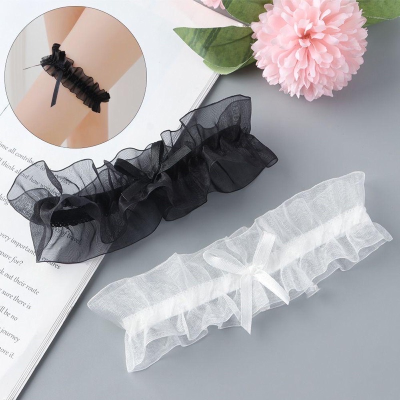 Luôn che tên sản phẩm  - phụ kiện coplay -LC001 Vòng Ren Đeo Đùi Đính Nơ - Camluu99