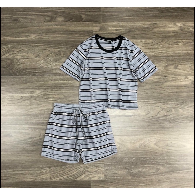 BEUCLOSET -Set đồ bộ mặc nhà hoặc tiết kẻ sọc F21 thun cotton | BigBuy360 - bigbuy360.vn
