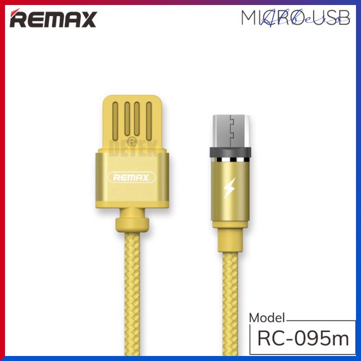 [FREE SHIP] Cáp sạc Nam châm REMAX RC-095 * Ngăn bụi, sạc nhanh, dễ dàng kết nối (Cổng: Lightning, Micro USB và Type C) 