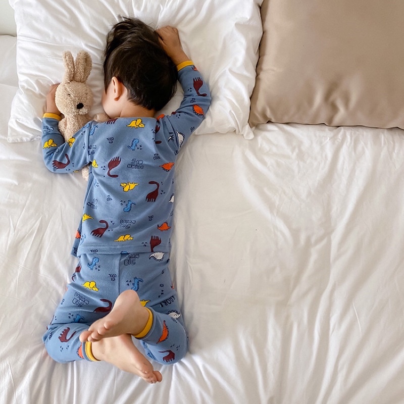 Bộ quần áo dài tay cho bé trai bé gái chuẩn AMBB kisd, đồ thu đông cho bé