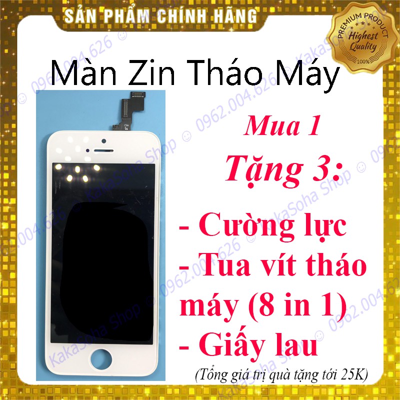 Màn hình iphone 5s,SE zin bóc máy, tặng cường lực, tặng tua vít, Màn hình ip 5SE 5s zin chính hãng, miễn phí vận chuyển.