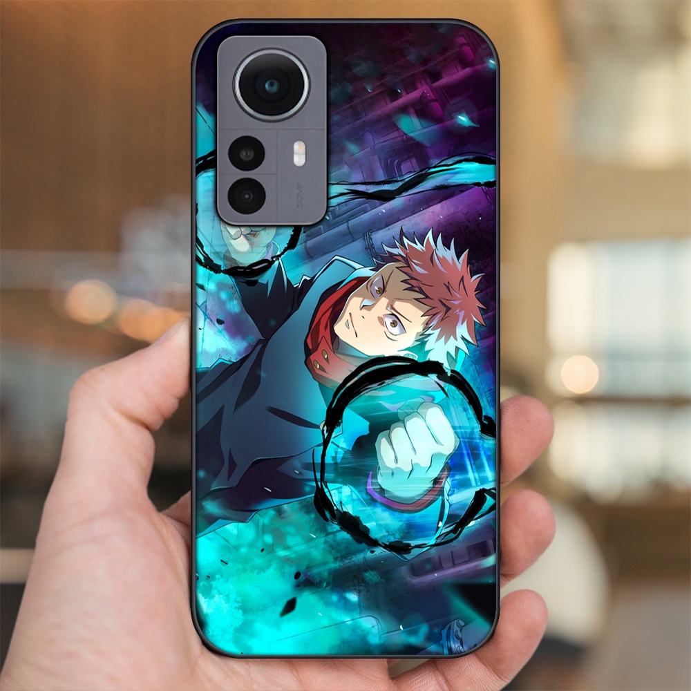 Ốp lưng Xiaomi 12 viền đen in hình Yuji Jujutsu Kaisen