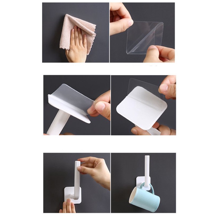 Móc Dán Tường Treo Cuộn Giấy Vệ Sinh Chữ L, Khăn Lau Bếp, Khăn Tắm/ Giá Đỡ Treo Đồ Dán Tường / A051_Móc Chữ L Treo Đồ