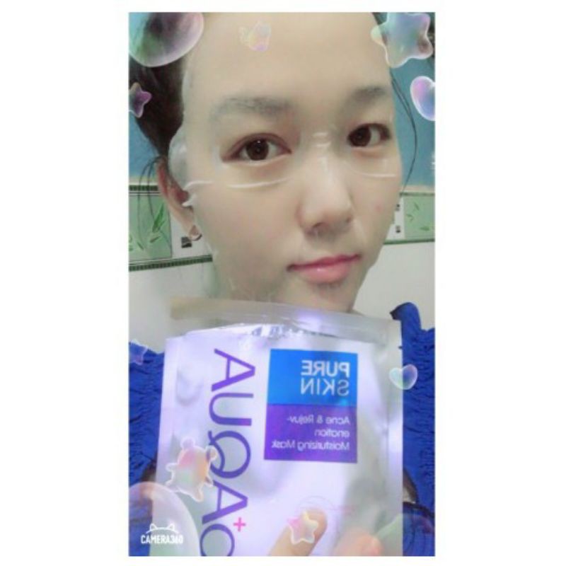 Mặt Nạ Ngừa Mụn Pure Skin BIOAQUA, Ngăn Ngừa Mụn Đỏ, Trứng Cá, Cám, Kiềm Dầu Mask Nội Địa Trung