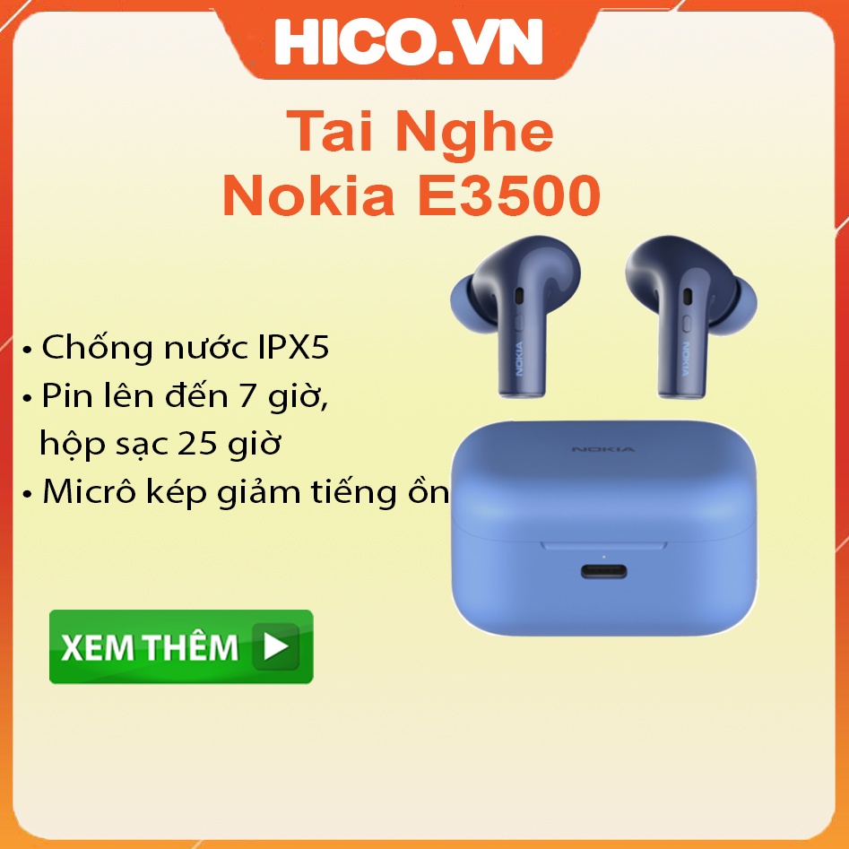 Tai Nghe Không Dây Nokia Essential E3500 - Hàng Chính Hãng - Bảo Hành 12 Tháng