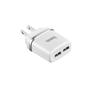 Củ sạc nhanh 2 cổng hoco c12a max 2.4 - chính hãng, ổn định điện áp