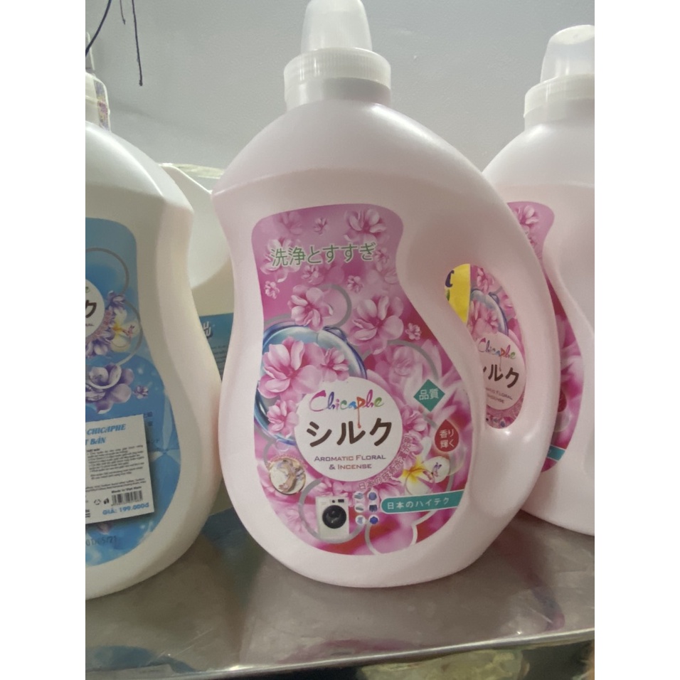 Nước giặt xả CHICAPHE 3600ml Công Nghệ Nhật Bản siêu lưu hương,có chất kháng khuẩn,làm bền và sáng mầu quần áo