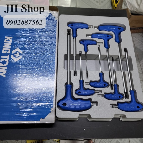 T10-T50 Bộ lục giác đầu bông chữ T 9 chi tiết Kingtony 22309TR