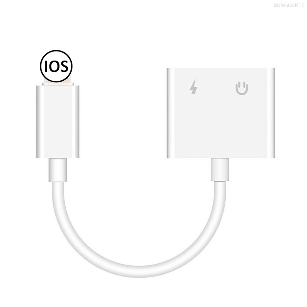Bộ chuyển đổi chia âm thanh 2 trong 1 cổng 3.5mm cho táo 7