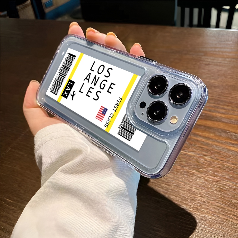 Ốp Điện Thoại Trong Suốt In Hình Vé Máy Bay Cho iphone 14 Plus 11 13promax 12 7Plus X XS Max