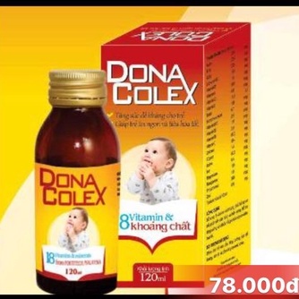 Donacolex, hỗ trợ bổ sung các vitamin và khoáng chất giúp bồi bổ cơ thể, tăng cường sức khỏe chai 120ml