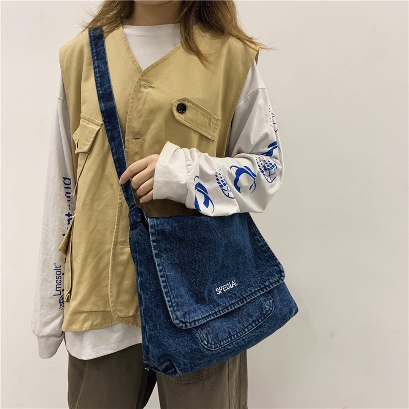 Túi vải canvas đeo chéo thời trang Hàn Quốc dành cho nam
