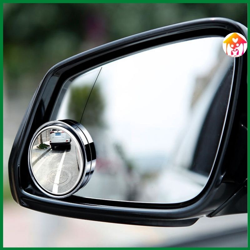 Bộ 2 gương cầu nồi cho ô tô bo tròn không viền xoay 360 độ xóa điểm mù