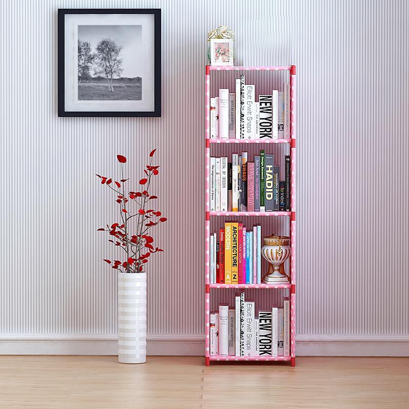 Kệ sách lắp ghép đa năng 4 tầng, giá sách học sinh tiện dụng dễ dàng tháo lắp